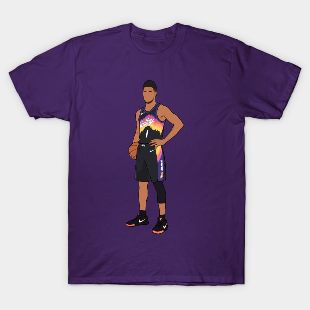 Devin Booker Phx Suns Valley Uniform T-Shirt by Hevding